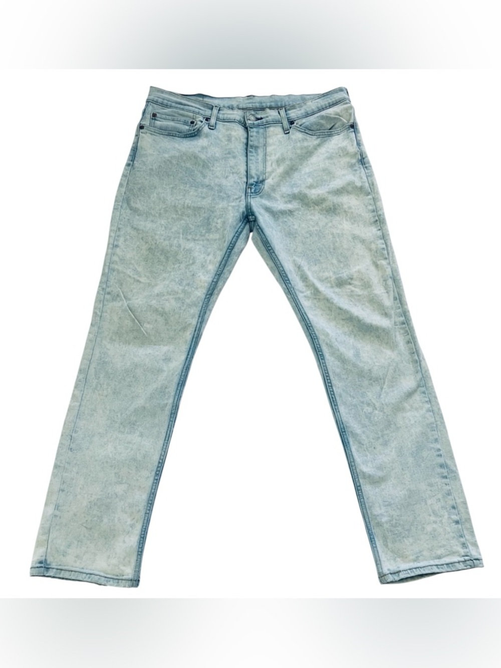 Levis 511 Jeans Men’s 36 X 32 Blue Slim Fit Mid Rise Cotton Light Wash Denim